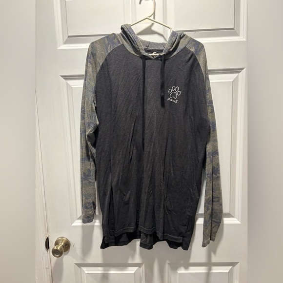 PAWZ Tops - Paws Camo hooded long sleeve shirt​​​​​